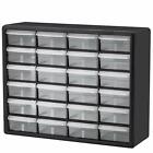 Small Parts Storage Cabinet Drawer Organizer Box Bin Craft 24 Drawers Bins Black