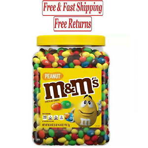 M&M'S Peanut Milk Chocolate Candy Bulk Jar (62 oz.) Free Shipping