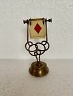 Vintage Brass Bridge or Whist Suit and Trump Marker on a Stand