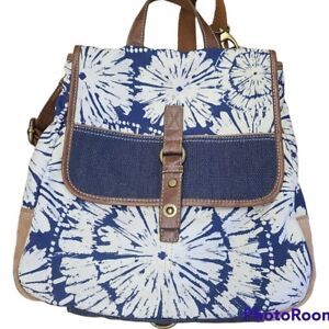 FOSSIL Long Live Vintage Blue Canvas Backpack