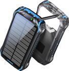 Solar Power Bank, Portable Charger 26800mAh with 5V 3.1A Output 2 Inputs