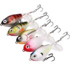 5Pcs Whopper Plopper Topwater Fishing Lures Lot Rotating Tail Bass Trout Baits