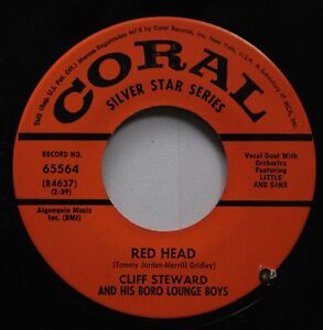 50'S & 60'S 45 Cliff Steward - Red Head / The Aba Daba Honeymoon On Coral Silver