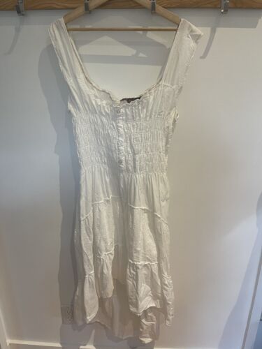 Vintage Speed Control New York Dress Large Smocked Milkmaid Cotton Boho