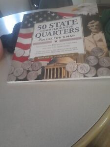 50 Fifty US State Map Folder Album Coin Holder Commemorative Quarters Collectors