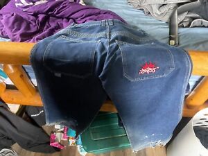 JNCO Jeans Nice blue Vintage 90's 38x32  Embroidered Crown