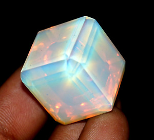 Natural Green Opal Cube Welo Australian 120.55 Ct Certified Untreated Gemstone