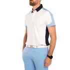 J. Lindeberg Jessy Mens white Blue Golf Polo Shirt small Medium Large XL 2XL NEW