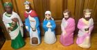 Vintage empire Blow Mold Nativity SET of 5 No Lights Mary Joseph Wise Men