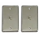 2 OSP stainless steel Duplex audio wall plate with 1 TRS 1/4