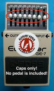 Boss GE-7 EQ Equalizer Guitar Effects Pedal Set of 8 Replacement Slider Caps