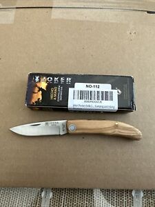Joker Pocket Knife Setter NO112, Piston Lock, with Handle in Olive Wood Spain