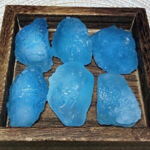 Raw Aquamarine Crystal Gemstone Healing Polished Quartz Rough Mineral Reiki