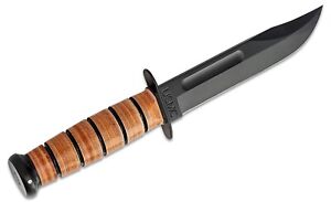 KaBar #1217 USMC - Fighting Knife- Leather Sheath-Straight Edge- Freeshipping