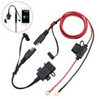 Motorcycle SAE to USB Charger Waterproof Adapter Cable 10A Inline Fuse GPS Phone