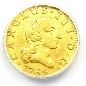1765 Spain Charles III Half Escudo Gold Coin 1/2E - Certified ANACS VF30
