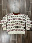 Vintage 90s St Johns Bay Chunky Knit Grandpa Nordic Sweater Mens Large