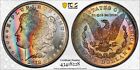 1878-S Morgan Silver Dollar PCGS MS65 First Year Dual Side Rainbow Toned