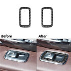 Carbon Fiber Interior Rear Door Control Cover Trim For Dodge Ram 1500 2013-2015