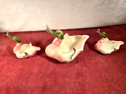 Hull Pottery USA Set of Three Pink Swans One 7-1/4' & Two 4-3/4