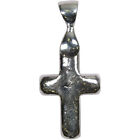1/2 oz .999 Hand-Poured Silver Cross with Bail