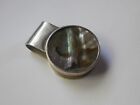 Sterling Silver Vintage Signed S Ax Taxco Mexico Abalone Shell Money Clip