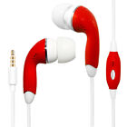 Red color 3.5mm Earphones Remote Control w/ Mic. Handsfree Stereo Headset