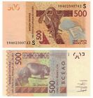 West African States (Guinea-Bissau) 500 Francs (2018) - Hippos/p-919Sg UNC