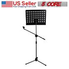 5Core Sheet Music Stand 2-IN-1 Professional Portable with Detachable Mic Stand