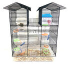 5-Floors Acrylic Clear Syrian Hamsters Rodent Gerbil Mouse Mice Habitat Cage BLK
