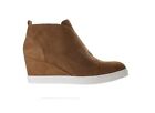 Linea Paolo Womens Felicia Tan Perforated Suede Ankle Boots Size 10