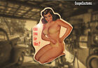 Sexy Pinup Water Slide Decal Rat Racing Speed Flathead Hot Rod Ford v8 40s