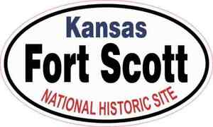 5in x 3in Oval Fort Scott National Historic Site Sticker Car Truck Bumper Decal
