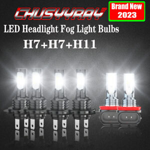 For Mini Cooper 2003 2004 2005 2006 2007 Combo LED Headlight Fog Light Bulbs Kit