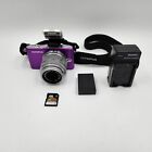 Olympus PEN Mini E-PM1 12.3MP Digital Camera with 14-42mm Lens *Tested* Purple