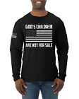 Gods Children Are Not For Sale American Flag Men Long Sleeve Tshirt