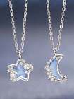 2pcs Star & Moon Design Best Friends Couple Necklace for Couples Friendship