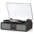 New ListingVinyl Record Player with Build in Speakers Vintage Portable Turntable Black