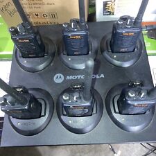 6 Used Motorola BPR40 VHF Mag One Radios With Gang Charger AAH84KDS8AA1AN