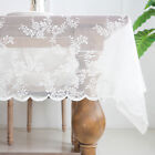 White Vintage Embroidered Lace Tablecloth Dining Table Cloth Wedding Cover US