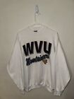 Vintage West Virginia University Crewneck Sweatshirt Size Large White Spellout