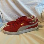PUMA Classic Suede Shoes athletic sneakers Mens shoes red white sizes 10.5