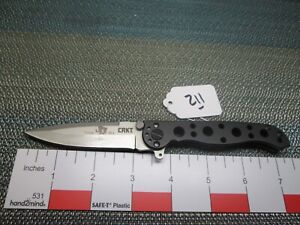 #211 TROOP 351 Black CRKT M 16-01S Spearpoint Stainless Frame Lock Knife