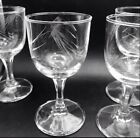 Crystal Etched Wheat 3oz Port Wine Glass CG Quartzex New Old Stock Set Of 4