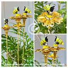 Glass Honey/Bumble Bee Gold Flower Decor Plant Stake/Spike Exquisite US HANDMADE
