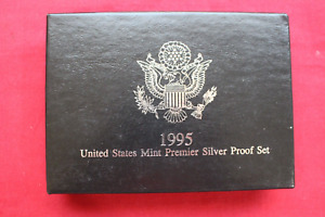 1995 U.S. MINT 90% SILVER PREMIER PROOF SET W/BOX & COA