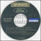 1993 Ford Truck Shop Manual CD F150 F250 F350 Pickup Bronco F-Super Duty Service