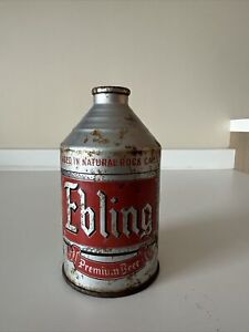 Vtg. Ebling Crowntainer Cone Top Beer Can IRTP 1947 xxEMPTYxx