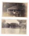 1920's SHIMMER LAKE FISHER'S COTTAGE VINTAGE PHOTOS ROCKING CHAIR LAKE PORCH OLD