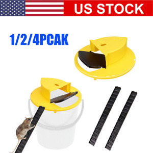 1/2/4PACK Bucket Lid Mouse Rat Trap Bucket Mousetrap Catcher US FREE SHIPPING